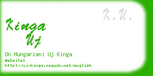 kinga uj business card